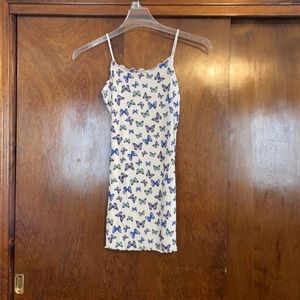 White dress with butterflies